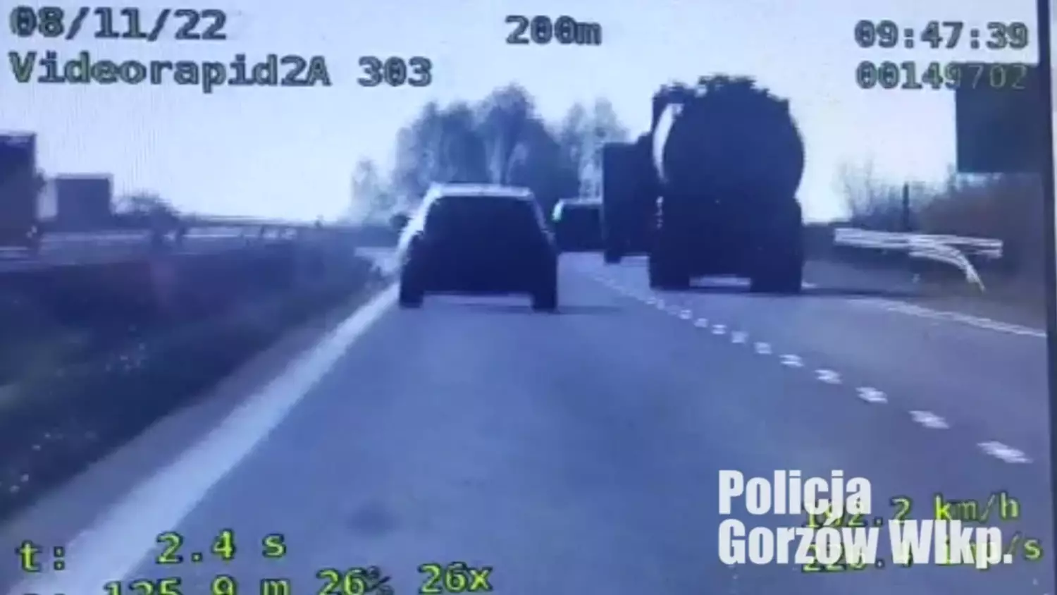 Policja - Policjanci zatrzymali nietrzeźwego na drodze ekspresowej. Jechał aż 192 km/h