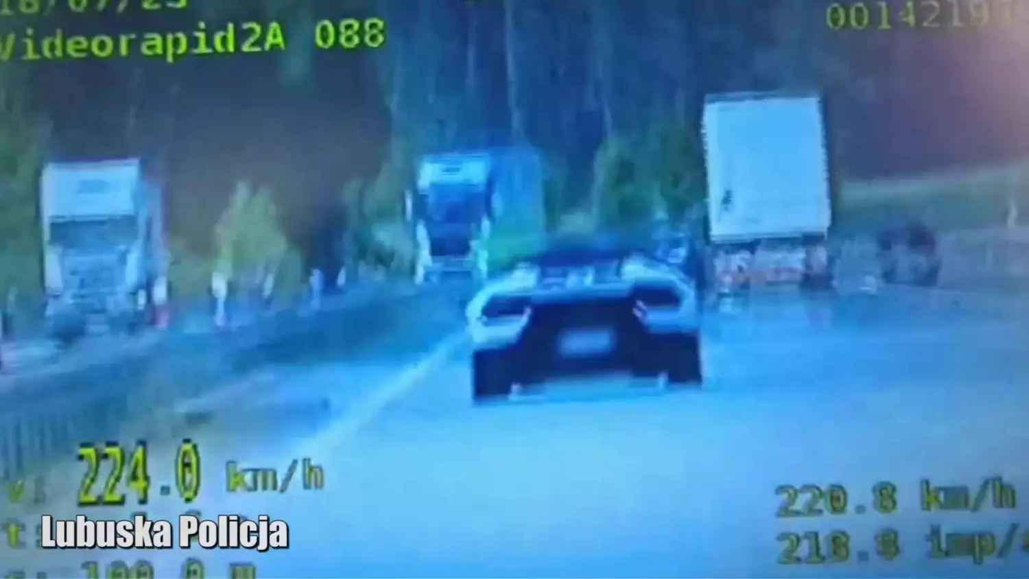 Kierowca lamborghini pędził 224 km/h. Dostał 2500 zł mandatu i 15 punktów karnych