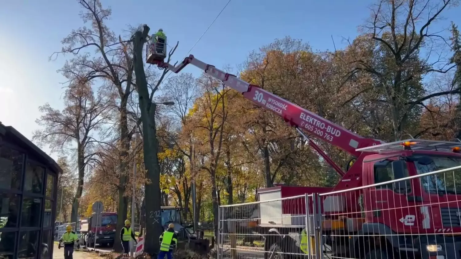 Nagranie z przycinki, które znajdują się przy Kosynierów Gdyńskich