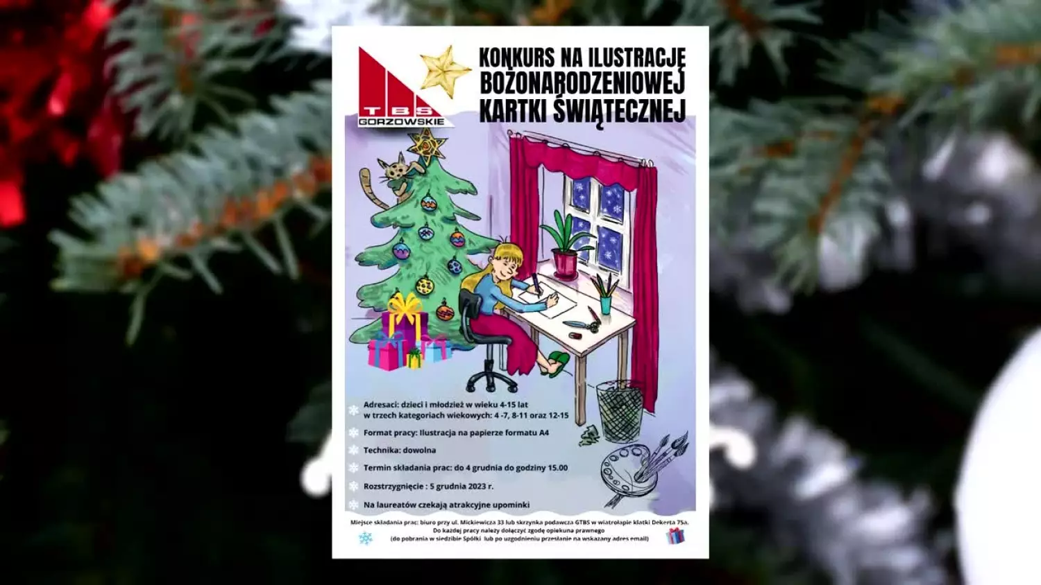 Konkurs na ilustracje bożonarodzeniowej kartki świątecznej