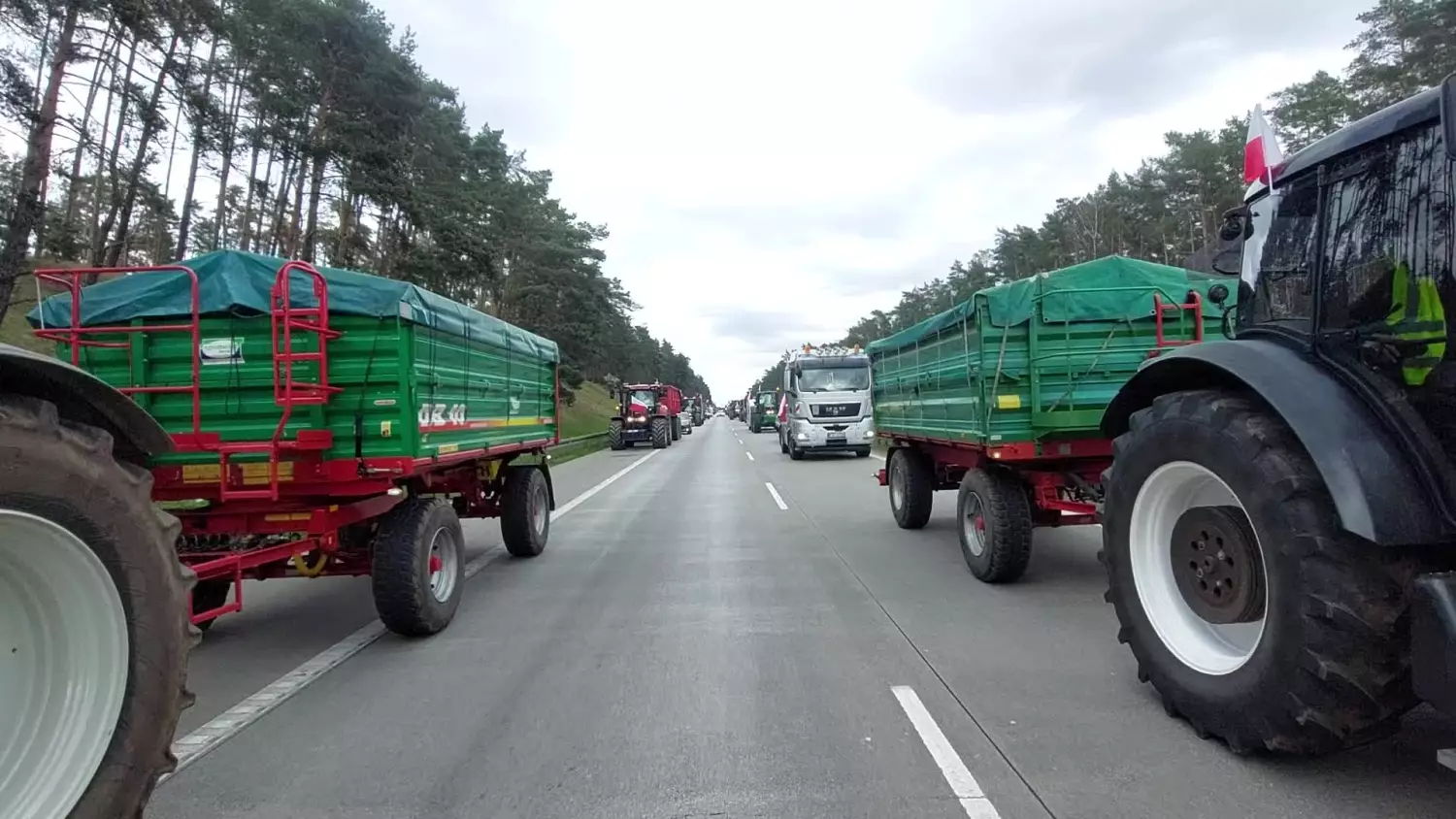 Protest rolników na przejściu granicznym