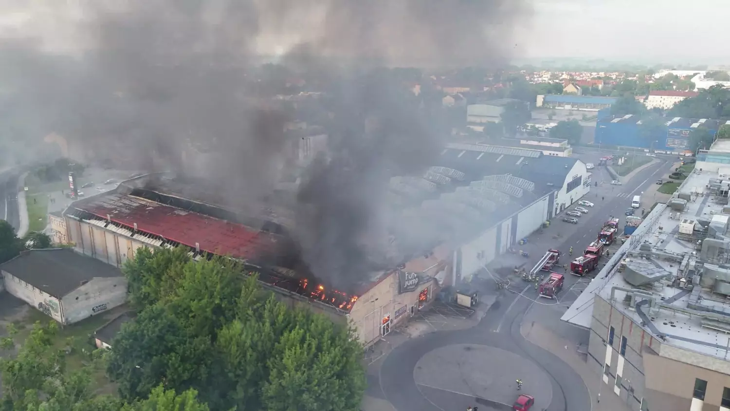 Pożar obiektu przy ulicy Targowej